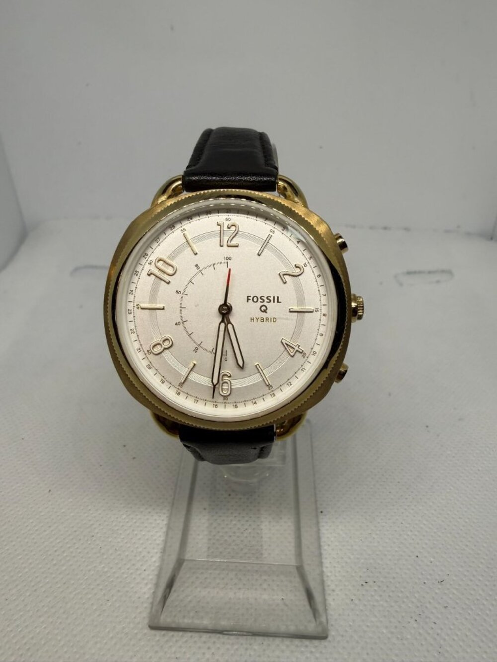 Fossil Q Accomplice FTW1201 Women's 38mm Gold-Tone Hybrid Smartwatch Leather